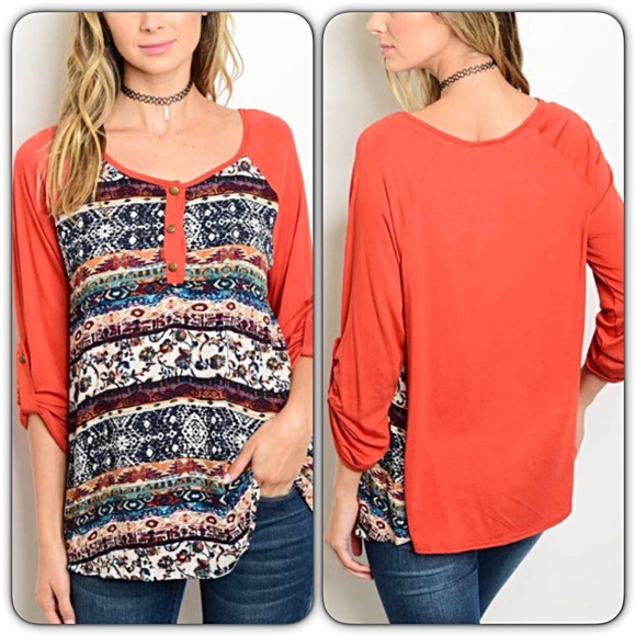 Autumn Bohemian Tribal Tunic Top Small sold - Picture 6 of 6