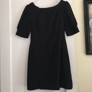 Black tulle gold zipper dress