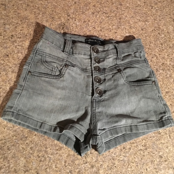 High waisted jean shorts