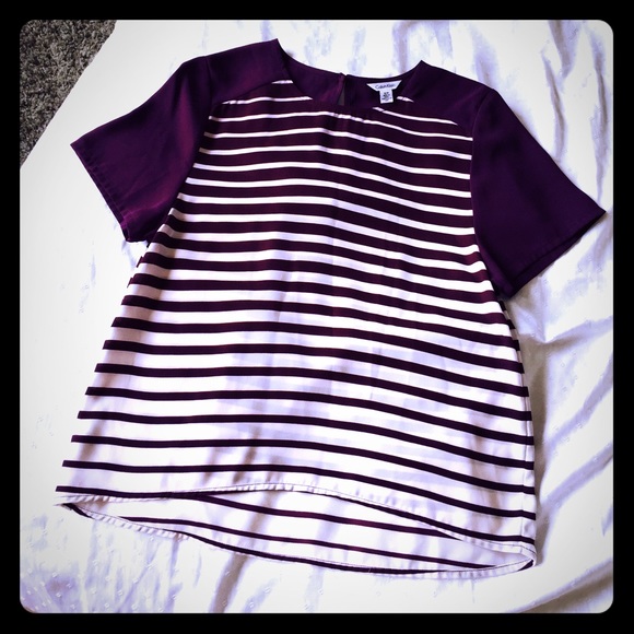 Calvin Klein purple stripe top
