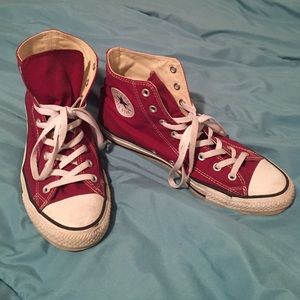 Mens Maroon High Top Converse