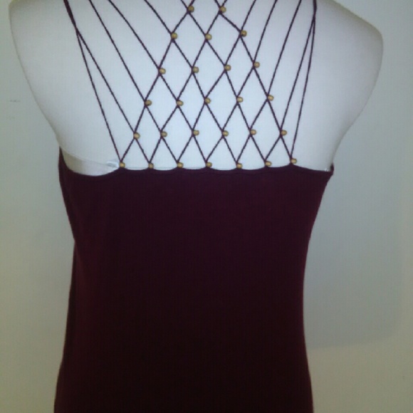 Burgundy Beaded Tank