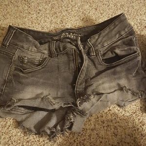 black Jean shorts
