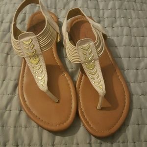 Gold embellished sandals