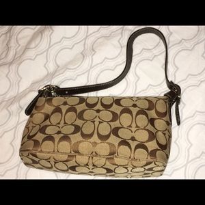 Coach small brown monogram bag
