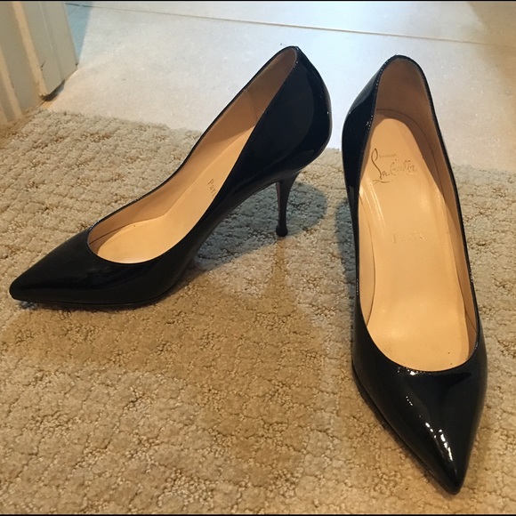 Christian Louboutin Black Patent Leather Pumps 37