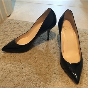 Christian Louboutin Black Patent Leather Pumps 37
