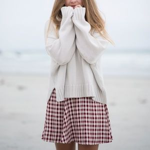 REFORMATION red plaid skirt // xsmall-small