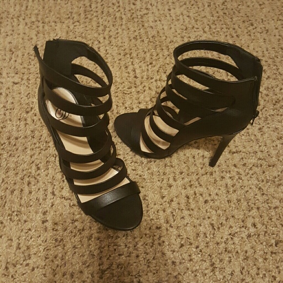 Caged strappy 4 inch heel