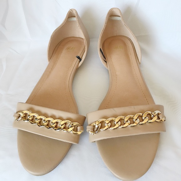 H&M Nude Flats with Gold Accent, Never Been Worn! - Picture 1 of 4