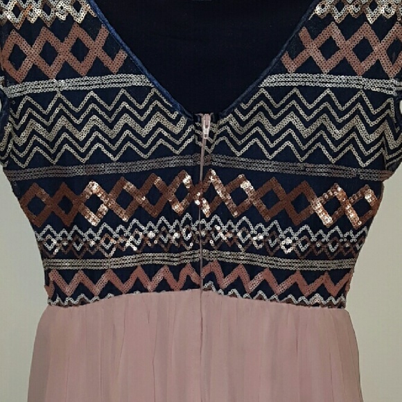 Sequin-print/Pale Pink Homecoming Dress - Picture 3 of 3