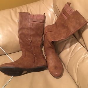 Brown cognac color boots