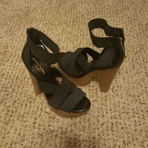 Funky 4.5 inch wedge heel. Hardly Worn