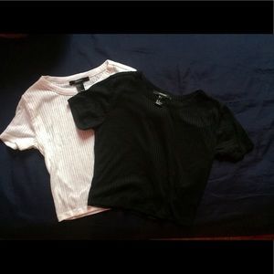 2 Ribbed Cropped Tees