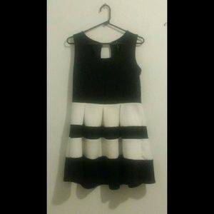 Black and white cocktail dress