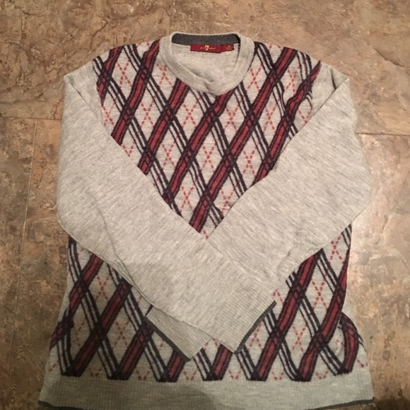 Argyle Wool Pullover - image 1