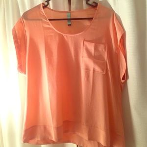 Off the shoulder coral shirt xtra small
