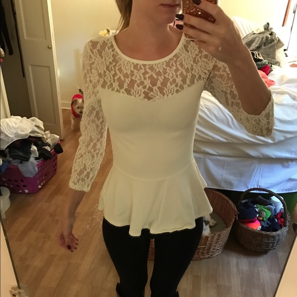 Express peplum lace too