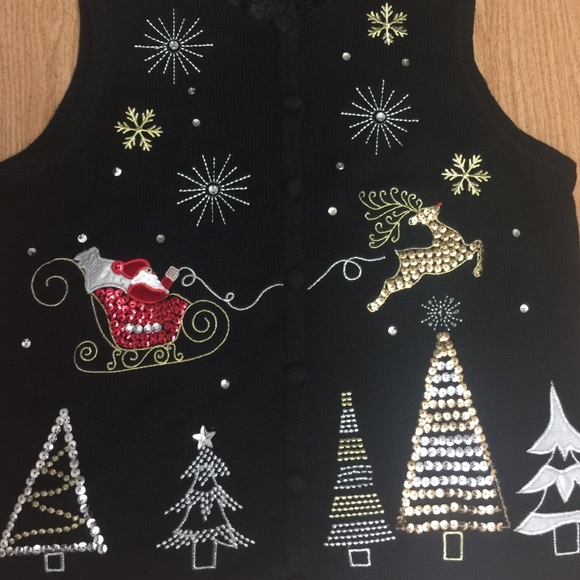 🔴FINAL🔴Christmas Decorative Button Up Vest - Picture 2 of 4