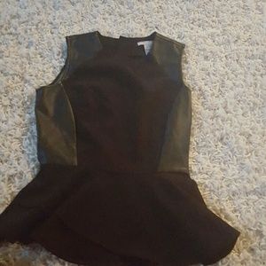 Peplum black top