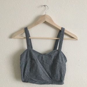Gray Crop Top
