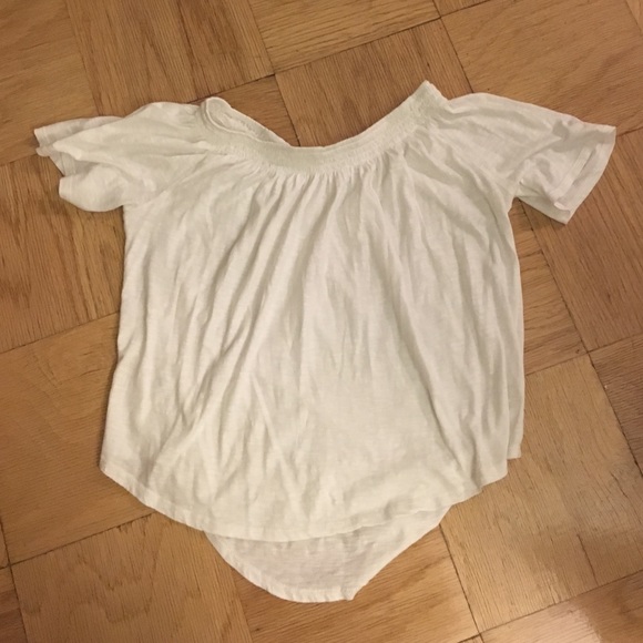 Loft off the shoulder white t-shirt