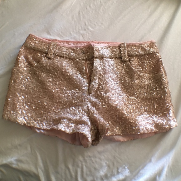 Rose Gold Sequin Shorts