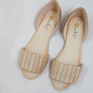ModCloth slip-on woven flats/sandals (NIB)