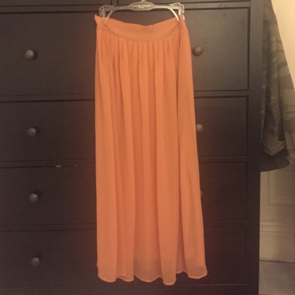 Peach maxi skirt