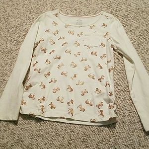 Gold glitter horse long sleeve.