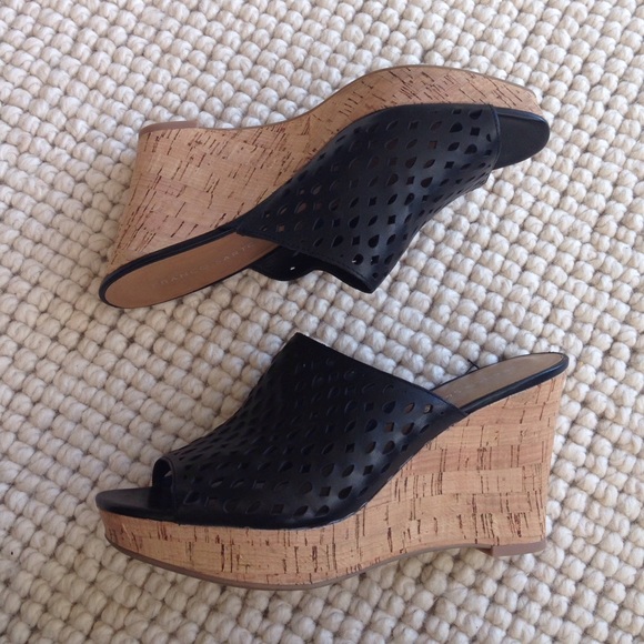 Franco Sarto Shoes - NWOT! Franco Sarto Black Cork Wedges 9