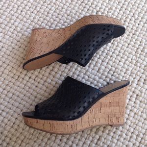 NWOT! Franco Sarto Black Cork Wedges 9 NWOT! Franco Sarto Black Cork Wedges 9