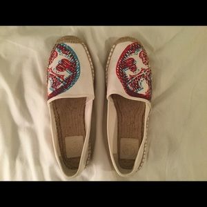 TORY BURCH 3D LOGO ESPADRILLE FLAT