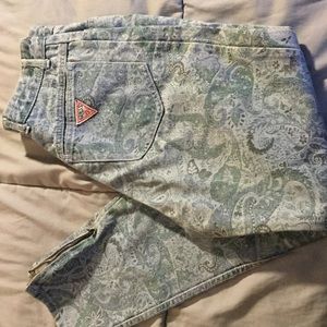 Vintage paisley Guess jeans