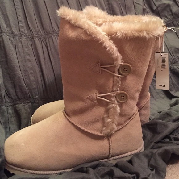 Old Navy Faux Fur & Gentle Suede Boots Size 10