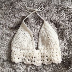 White Crochet Bralette