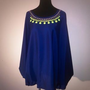 Lane Bryant Navy Blue Top