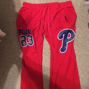 Victoria's Secret pink Phillies sweatpants S
