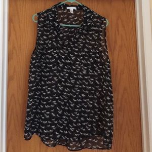 Sheer sleeveless top