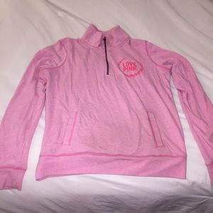 Light pink Victoria's Secret Pink half zip