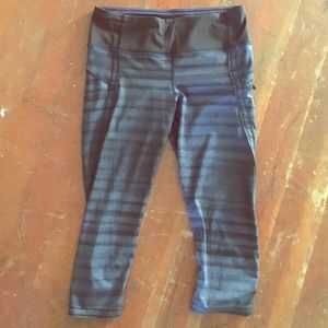 Lululemon Striped Cropped Leggings