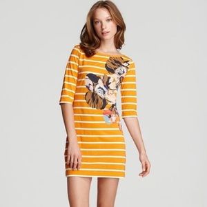 French Connection TPixie Stripe Dress in Orange