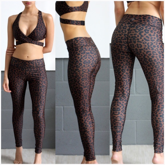 leopard workout pants