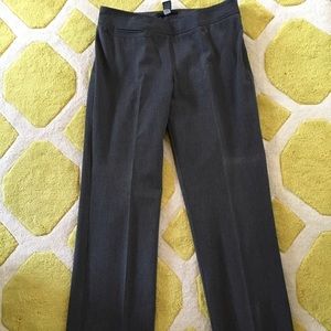 Charcoal gray dress pants with side zipper