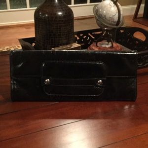 Black Leather Clutch