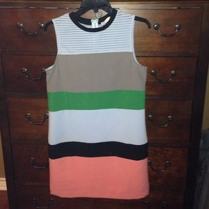 Color Blocked Sleeveless Dress by English Factory