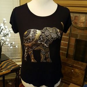 Elephant trunk up t shirt