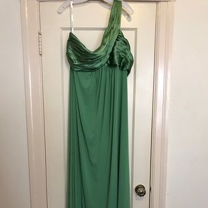 David's Bridal one-shoulder long jersey dress