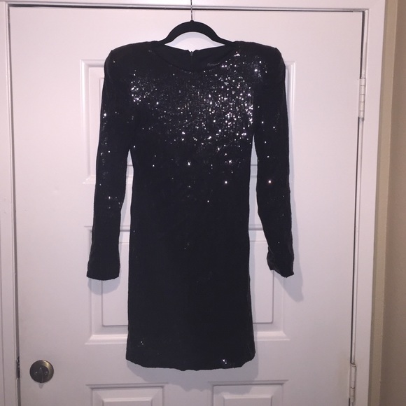 Black sequenced dress