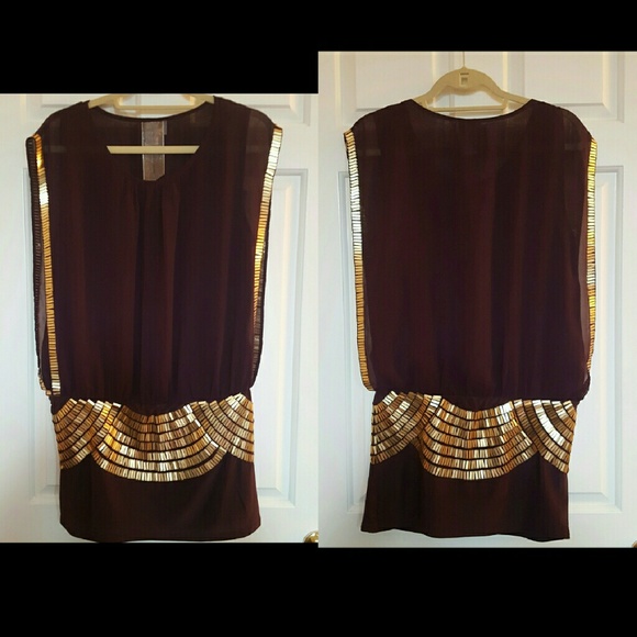 REDUCED Berry colored Grecian Party Dress NWOT